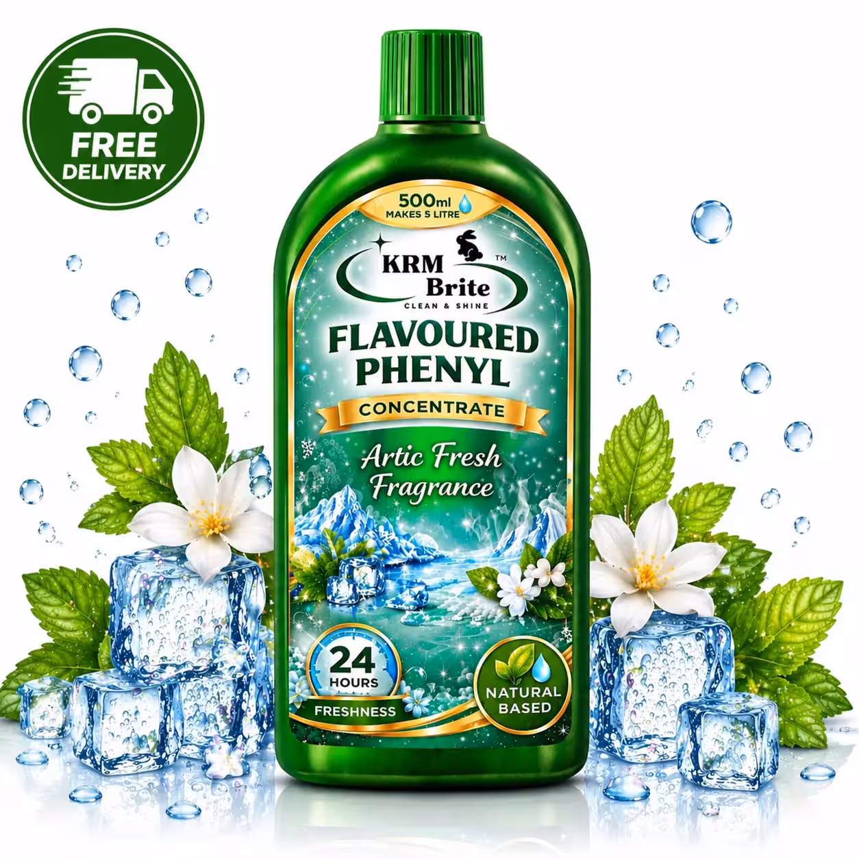 Flavoured Phenyl 500ml Concentrate Artic Fresh Fragrance